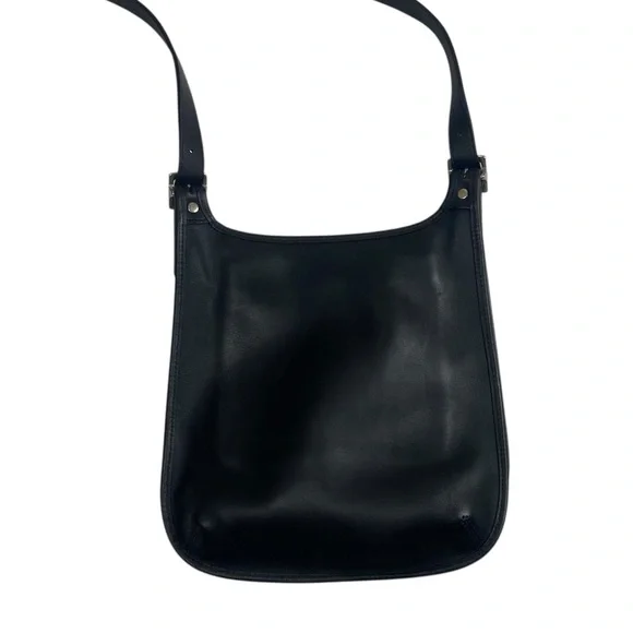 Vintage Coach Legacy Saddle Bag Black Slim Flap 9131 - Picture 5 of 15